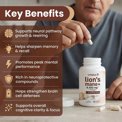 Lion's Mane and L-ergothioneine — Memory & Recall Support Capsules