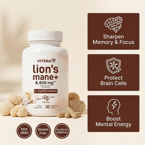Lion's Mane and L-ergothioneine — Memory & Recall Support Capsules